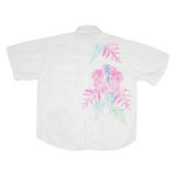MONTELLO Womens Shirt White Floral XL