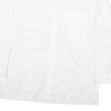 ALESSANDRO POZZI Mens Shirt White Crazy Pattern Long Sleeve M