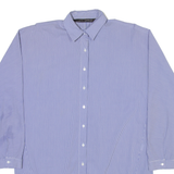 ZARA Womens Shirt Blue Striped Long Sleeve XS