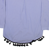 ZARA Womens Shirt Blue Striped Long Sleeve XS