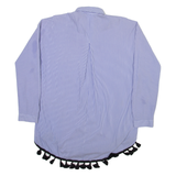 ZARA Womens Shirt Blue Striped Long Sleeve XS