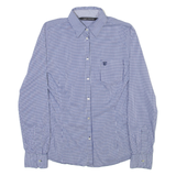 ZARA Womens Shirt Blue Check Long Sleeve S