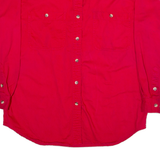 MOUNTAIN LAKE Womens Plain Shirt Red Long Sleeve S