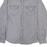 TIMBERLAND Slim Fit Mens Plain Shirt Grey Long Sleeve L