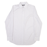 DKNY Mens Shirt White Check Long Sleeve M