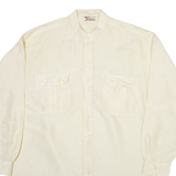 PIANKUSOL Mens Plain Shirt Yellow Long Sleeve L