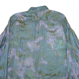 ELLI LUI Mens Shirt Blue Viscose Floral Long Sleeve L