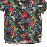 PIER ONE Mens Shirt Green Floral S