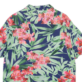 PIER ONE Mens Hawaiian Shirt Blue Floral S