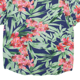 PIER ONE Mens Hawaiian Shirt Blue Floral S