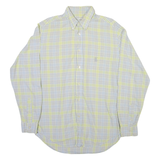 CALVIN KLEIN JEANS Mens Shirt Grey Check Long Sleeve M
