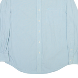 IZOD Mens Shirt Blue Check Long Sleeve M