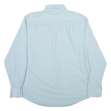 IZOD Mens Shirt Blue Check Long Sleeve M