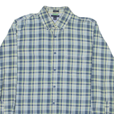 TOMMY HILFIGER Trim Fit Mens Shirt Blue Check Long Sleeve M