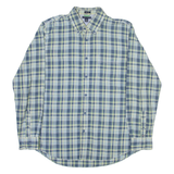 TOMMY HILFIGER Trim Fit Mens Shirt Blue Check Long Sleeve M