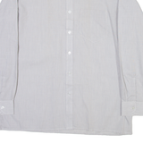 FABIO DRESTI Mens Shirt Black Striped Long Sleeve L