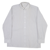 FABIO DRESTI Mens Shirt Black Striped Long Sleeve L