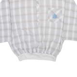 SWANSON Mens Shirt Grey Check Long Sleeve M