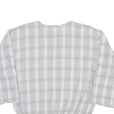 SWANSON Mens Shirt Grey Check Long Sleeve M