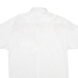 SCHEZWAN Padded Shoulders Mens Plain Shirt White M