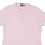 RALPH LAUREN Skinny Polo Mens Polo Shirt Pink XL