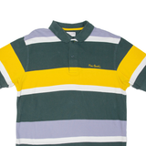 PIERRE CARDIN Mens Polo Shirt Green Striped 2XL
