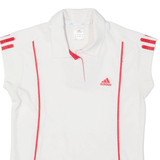 ADIDAS Womens Polo Shirt White Sleeveless UK 10
