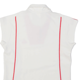 ADIDAS Womens Polo Shirt White Sleeveless UK 10