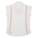 ADIDAS Womens Polo Shirt White Sleeveless UK 10