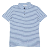 CALVIN KLEIN Body Fit Mens Polo Shirt Blue Striped S