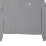 POLO RALPH LAUREN Womens Polo Shirt Grey Long Sleeve S