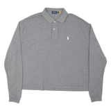 POLO RALPH LAUREN Womens Polo Shirt Grey Long Sleeve S