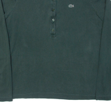 IZOD LACOSTE Womens Polo Shirt Green Long Sleeve S