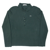 IZOD LACOSTE Womens Polo Shirt Green Long Sleeve S