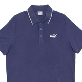 PUMA Mens Polo Shirt Blue L