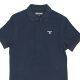 BARBOUR Mens Polo Shirt Blue S