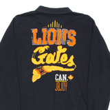J&JOY Lions Cars British Columbia Mens Polo Shirt Black 90s L