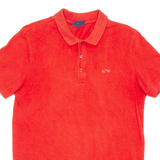 ARMANI JEANS Mens Polo Shirt Red S
