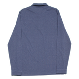 CHAMPION Mens Polo Shirt Blue Long Sleeve XL