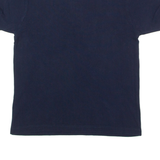 CARLA CRAFT Hieroglyph Embroidery Mens Polo Shirt Blue 90s L