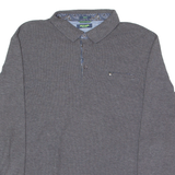 PIERRE CARDIN Mens Polo Shirt Grey Long Sleeve XL