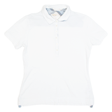BARBOUR Womens Polo Shirt White UK 10