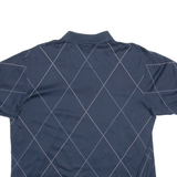 NAUTICA Mens Polo Shirt Blue Argyle Short Sleeve L