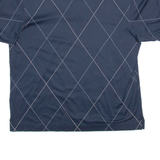 NAUTICA Mens Polo Shirt Blue Argyle Short Sleeve L