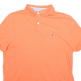 TOMMY HILFIGER Mens Polo Shirt Pink Short Sleeve S