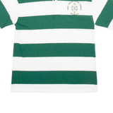 PRINT-ONS Dayton N.J. Mens Polo Shirt Green Striped Short Sleeve L