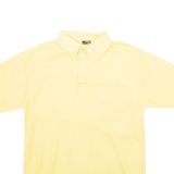 SCREEN STARS Mens Polo Shirt Yellow Short Sleeve M