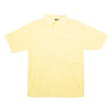 SCREEN STARS Mens Polo Shirt Yellow Short Sleeve M