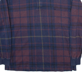 NAUTICA Mens Polo Shirt Blue Check Long Sleeve L