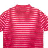 NAUTICA Mens Polo Shirt Red Striped Short Sleeve L